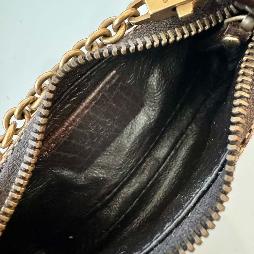 Gucci Beige & Brown GG Canvas Horsebit Wristlet - Picture 7 of 12